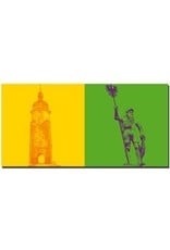 MAGNET-STORIES Arnstadt - Neutorturm + Hopfenbrunnenfigur Gew. Ritter