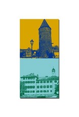 ART-DOMINO® BY SABINE WELZ Bad Homburg - Town Hall Tower + Castle Bad Homburg