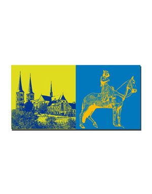 ART-DOMINO® BY SABINE WELZ Bamberg - Monastery Michelsberg + Bamberger Reiter