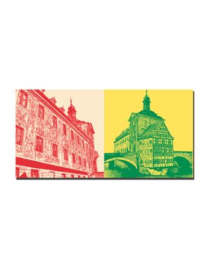 ART-DOMINO® BY SABINE WELZ Bamberg - Old Town Hall Fresco facade + Old Town Hall