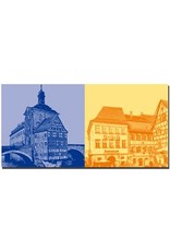 ART-DOMINO® BY SABINE WELZ Bamberg - Old Town Hall + Old town houses Dominikanerstrasse