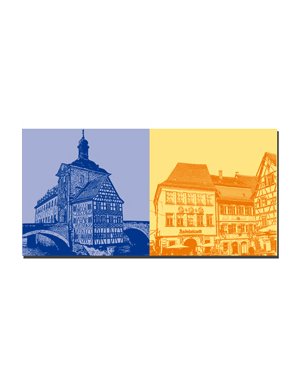 ART-DOMINO® BY SABINE WELZ Bamberg - Old Town Hall + Old town houses Dominikanerstrasse