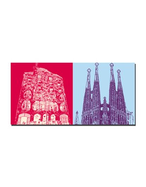 ART-DOMINO® BY SABINE WELZ Barcelone - Casa Batllò + Sagrada Familia