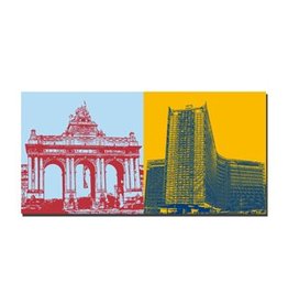 ART-DOMINO® BY SABINE WELZ IMAGE SUR TOILE - BRUXELLES - 4902