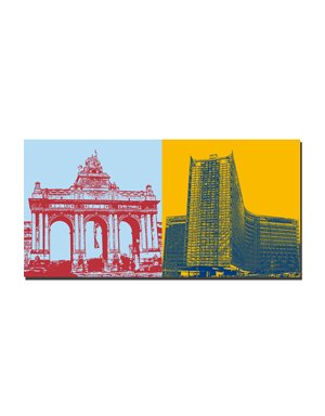 MAGNET-STORIES Brussels - Arch of Triumph + Berlaymont building