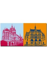 ART-DOMINO® BY SABINE WELZ Erfurt - St. Mary's Cathedral + Town Hall