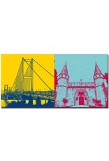 ART-DOMINO® BY SABINE WELZ Istanbul - Bosphorus Bridge + Topkapi