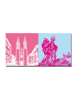 ART-DOMINO® BY SABINE WELZ  Wurzbourg - Cathédrale St. Kilian + Patrona Franconiae Sainte Vierge Marie