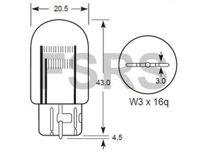 Bulb W21/5W OEM ref 13278000 / 2098583