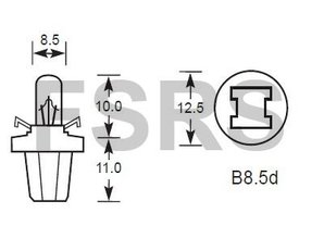 Bulb 12V-1.5W OEM ref 93190933 / 2098418