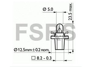 Bulb 12V-2W OEM ref 93190932 / 2098417