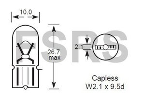 Bulb 12V-5W OEM ref 93190471 / 2098350