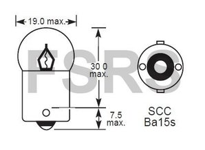 Bulb 12V-5W OEM ref 93190469 / 2098348