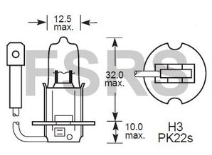 Bulb H3 OEM ref 93190464 / 2098343