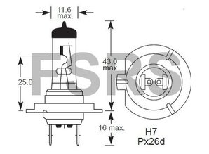 Lamp H7 12V-55W Long Life