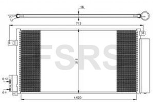 AVA Condenser assy air conditioning Opel Corsa-D