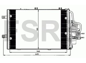 NRF Condenser assy air conditioning Opel Corsa-C Tigra-B