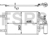 NRF Condenser assy air conditioning Opel Meriva-A