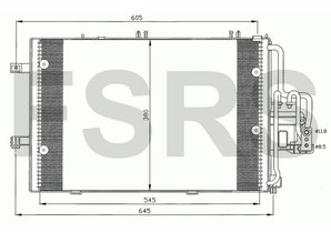 NRF Condenser assy air conditioning Opel Corsa-C