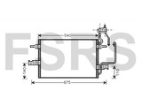 NRF Condenser assy air conditioning Opel Meriva-A