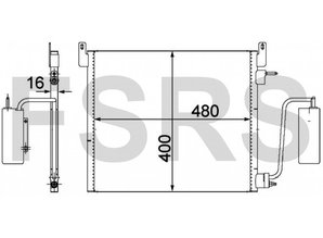 NRF Condenser assy air conditioning Opel Signum Vectra-C