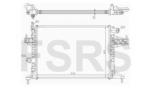 van Wezel Radiateur Opel Corsa-C Z14XE Z16SE Y16YNG Z16YNG Z18XE Tigra-B Z18XE