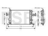 AVA Radiator assy Opel Corsa-C / Tigra-B Z10XE / Z10XEP / Z12XE / Z12XEP / Z14XEP