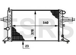 NRF Radiator assy Opel Astra-G Zafira-A X14XE Z14XE X16SZR C16SEL X16XEL Z16SE Z16XE X18XE1 Z18XE