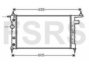 AM Radiator assy Opel Corsa-B Tigra-A 12NZ C12NZ X12SZ C14NZ X14SZ X14XE C14SE C16XE X16XE