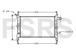 AM Radiateur Opel Astra-F 14NV 14SE C14NZ C14SE 16NZR C16NZ C16SE X16SZ X16SZR