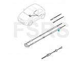 Cable assy handbrake 1232mm Opel Corsa Combo-C