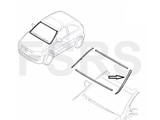 Opel Moulding windscreen LH Opel Corsa-C