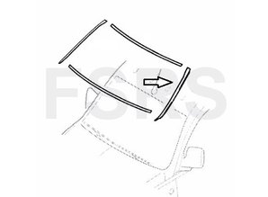 Opel Moulding windscreen LH Opel Corsa Combo-C