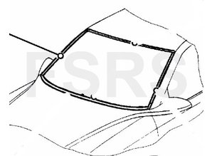 Opel Voorruitrubber rechts Opel Vectra-B