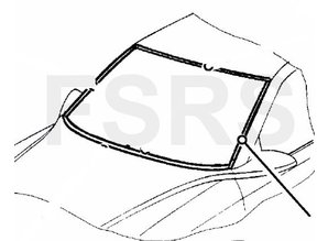 Opel Moulding windscreen LH Opel Vectra-B