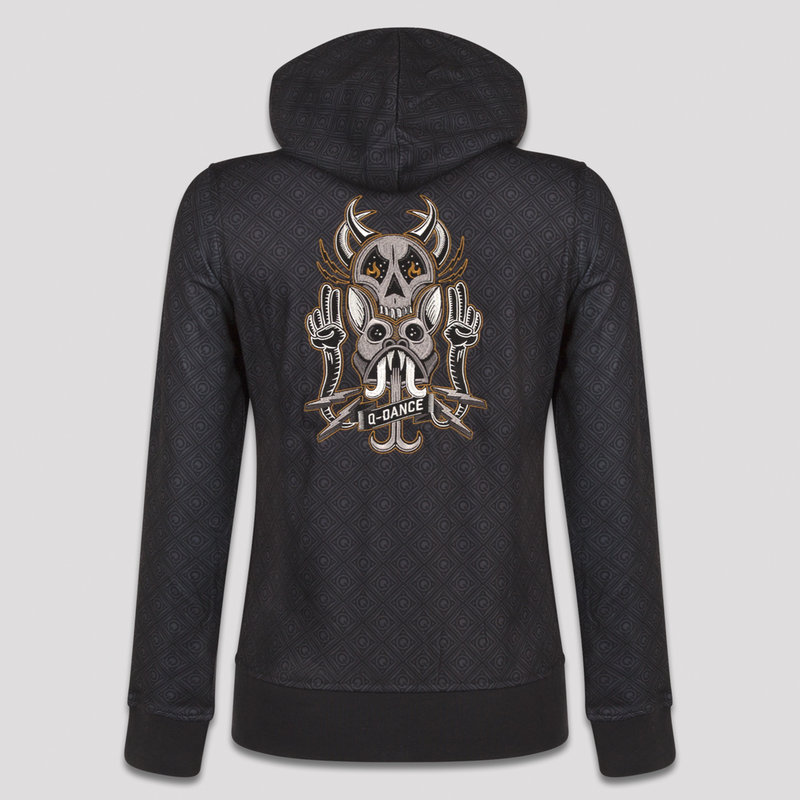 Q-dance hooded zip anthracite/gold