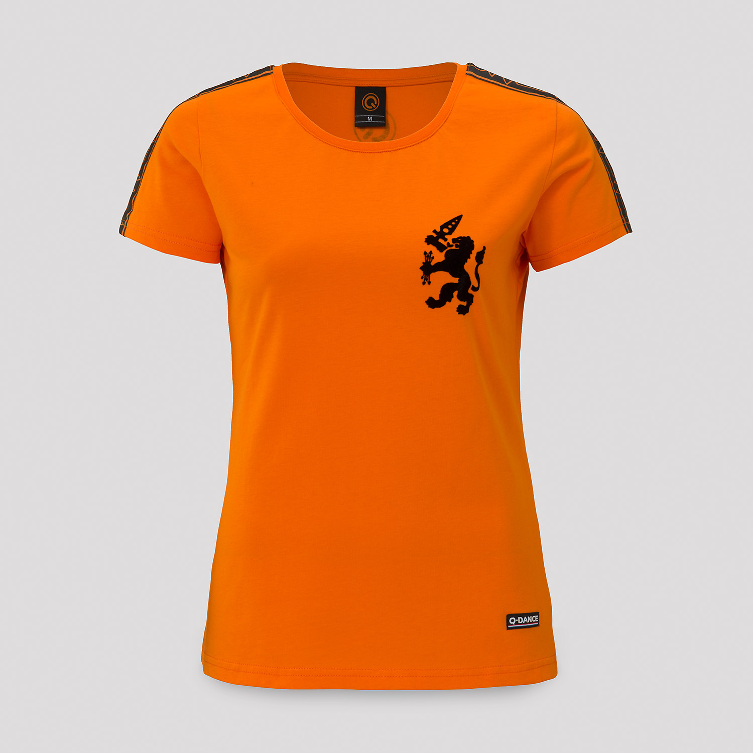 Q-dance t-shirt women orange/black - Q-dance