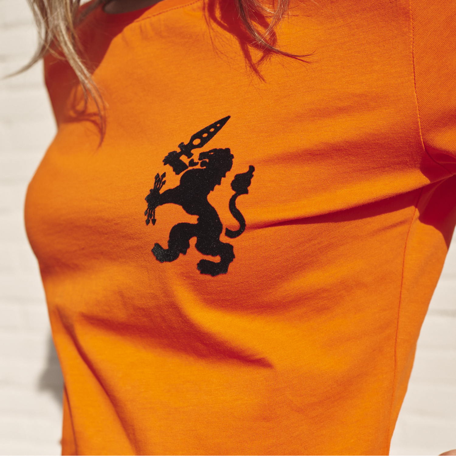 women Q-dance t-shirt orange/black Q-dance -