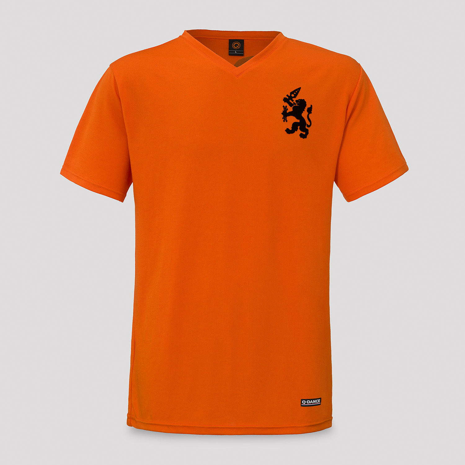 orange and black soccer jersey