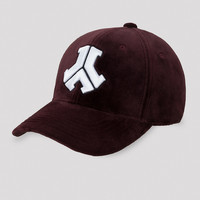 burgundy velvet cap