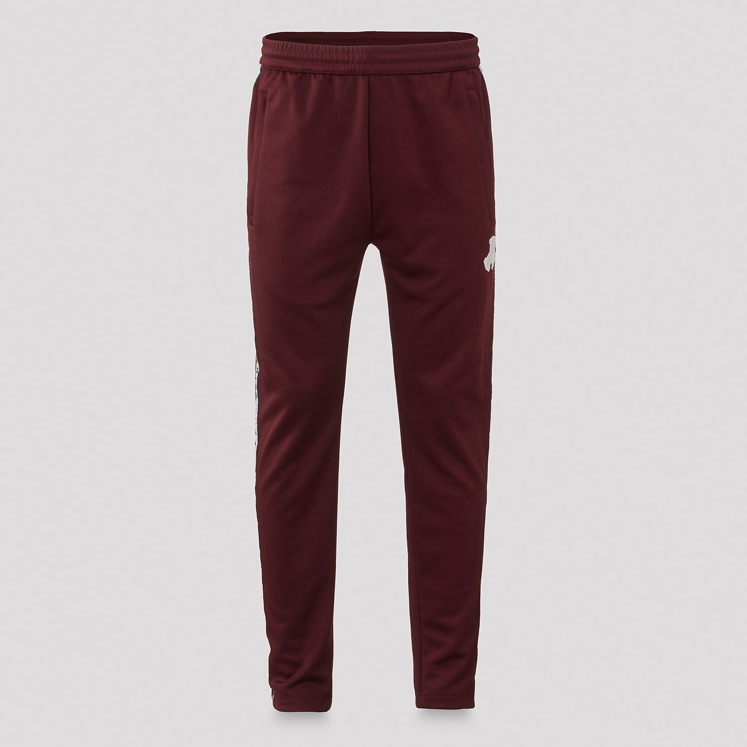 burgundy track pants