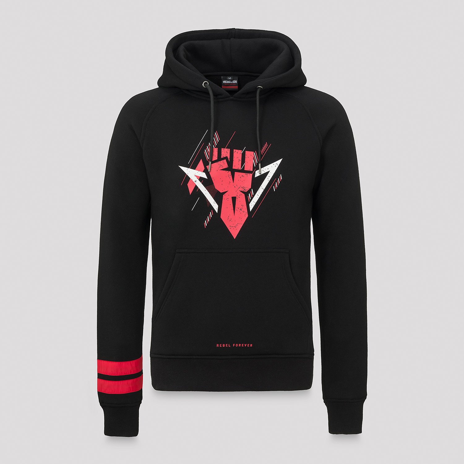 hoodie black red