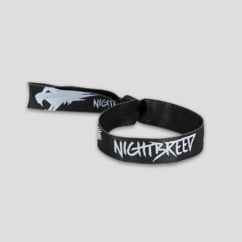 Nightbreed woven bracelet wolves black/white