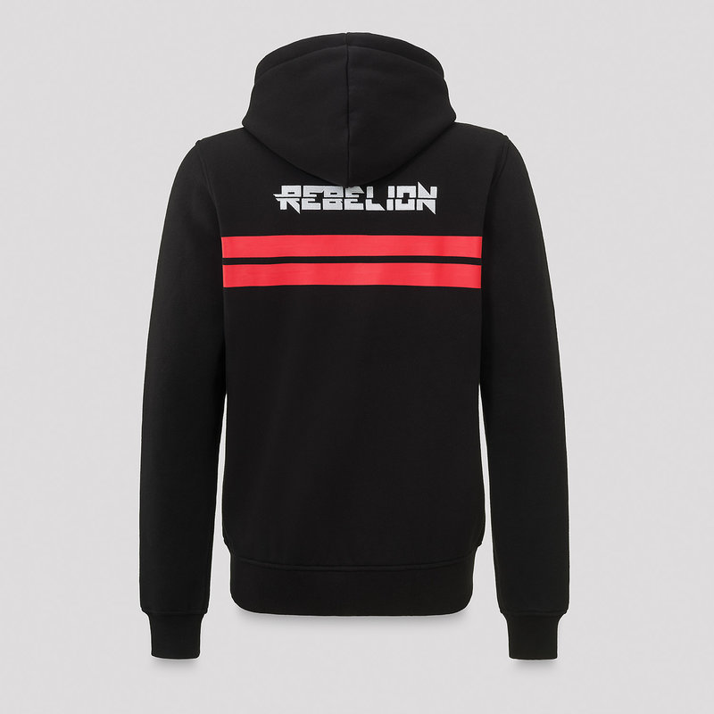 Rebelion hooded zip black/red