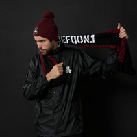 Defqon.1 scarf black/burgundy