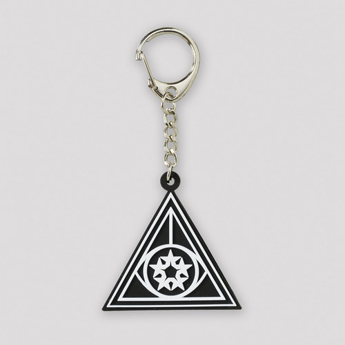 Qlimax keychain triangle black/white