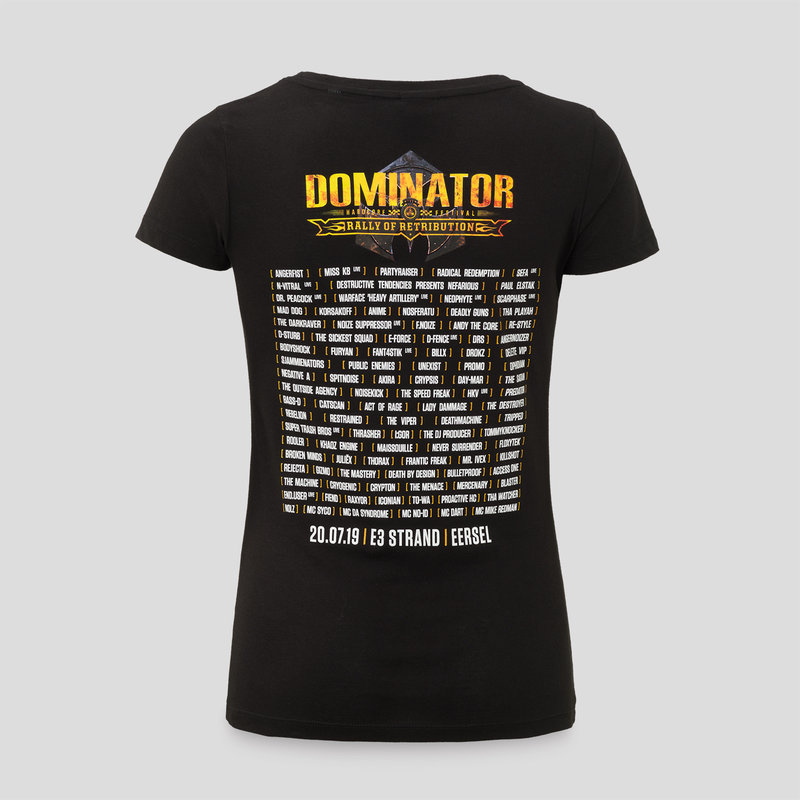 Dominator 2019 line up t-shirt black/yellow