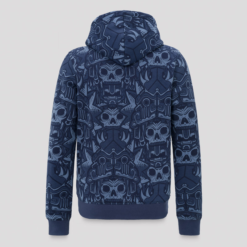 Defqon.1 hooded zip blue all over