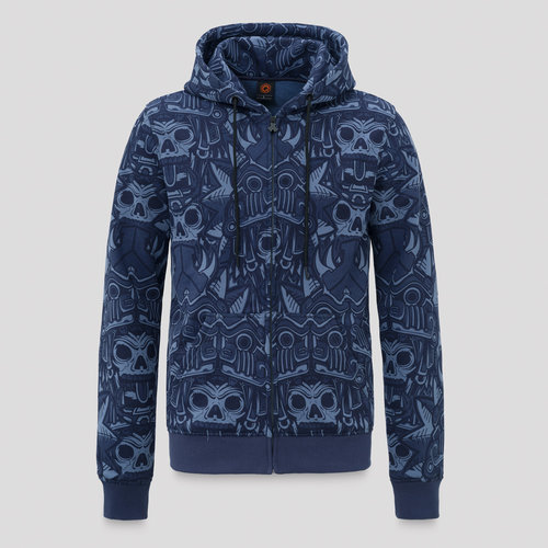 Defqon.1 hooded zip blue all over