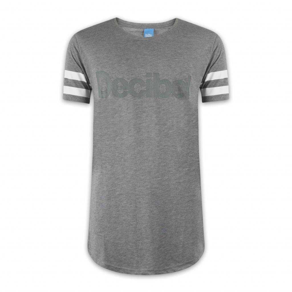 Decibel long t-shirt heather grey/white